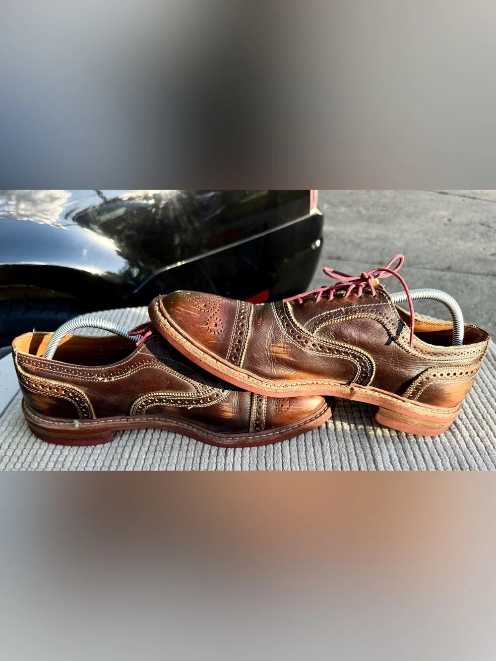 📣Allen Edmonds Strandmok Cap-toe Oxford Dainite Red Soles